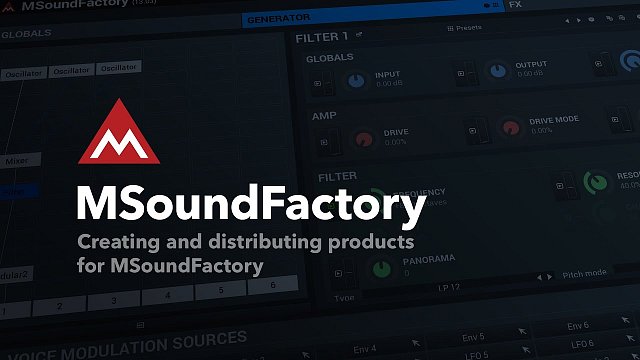 Creating and distributing products for MSoundFactory