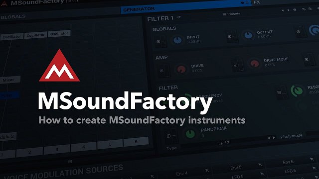 How to create MSoundFactory instruments