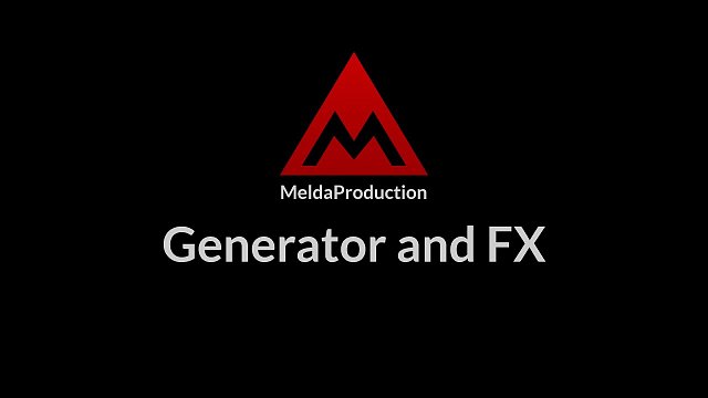 Tutorial: #2 - The modular instrument, part 1 - Generator and FX