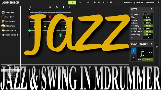 Creating Jazz Rhythms in MDrummer