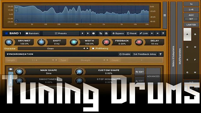 Tuning drums with MFreqShifterMB