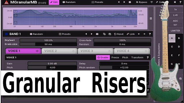 Creating risers using granular synthesis