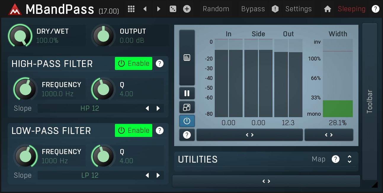 MBandPass free filter vst